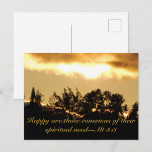 Zonsondergang Schrifttekst Briefkaart