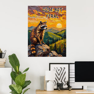 Zonsondergang Serenade: Raccoon's Valley Watch Poster