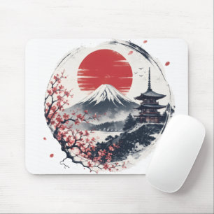 Zonsondergang Sereniteit bij Mount Fuji – Japanse Muismat