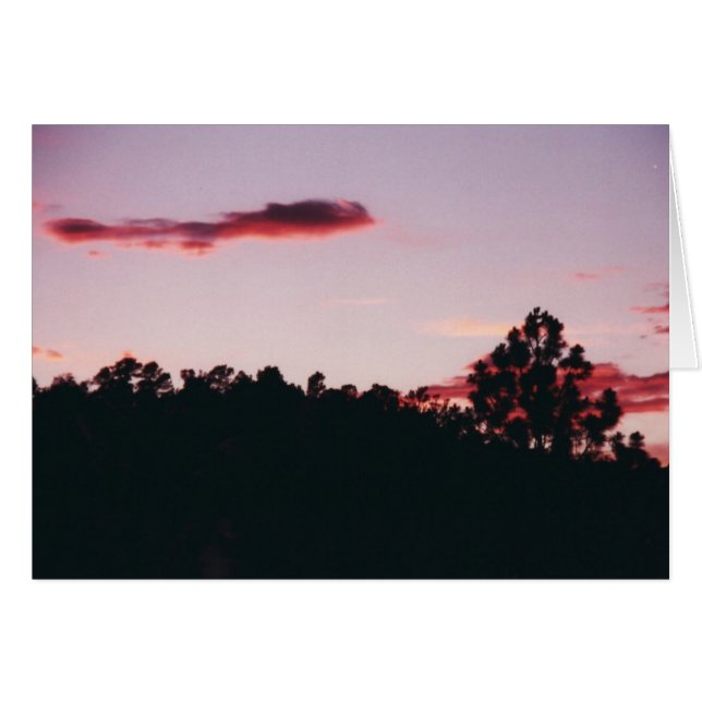 Zonsondergang Silhouet kaart (Voorkant Horizontaal)