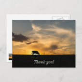 Zonsondergang Silhouet van Vee Briefkaart (Voorkant / Achterkant)