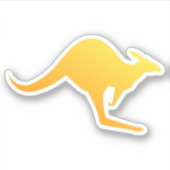 Zonsondergang Sinaasappel Australische Kangoeroe H Sticker (Voorkant)