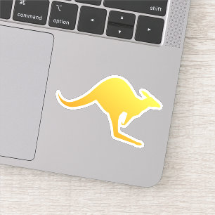 Zonsondergang Sinaasappel Australische Kangoeroe H Sticker