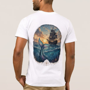 Zonsondergang Sirene & Schaduw T-shirt