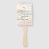 Zonsondergang Strand Bruiloft Handwaaier (Voorkant)