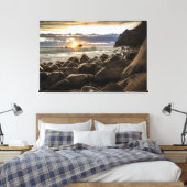 Zonsondergang Strand Canvas Print Afbeelding 35 (Insitu (Slaapkamer))