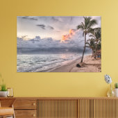 Zonsondergang Strand Canvasprint Afbeelding 9 Canvas Afdruk (Insitu (Woonkamer))