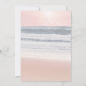 Zonsondergang Strand Huwelijk | Oceanside Huwelijk Kaart (Achterkant)