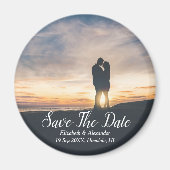 Zonsondergang Strand Save The Date Magneet (Voorkant)