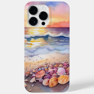 ZONSONDERGANG STRAND SCENE MET KLEURRIJKE SCHELPEN Case-Mate iPhone 14 PRO MAX HOESJE
