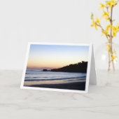 Zonsondergang Strand Silhouet Landschap Kaart (Gele Bloem)