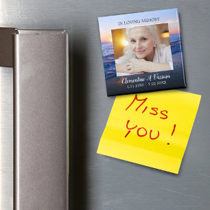 Zonsondergang Strand Sympathie Foto Magneet