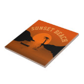 Zonsondergang Strand Tegeltje (Zijkant)