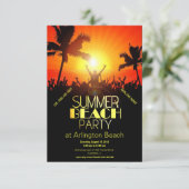 zonsondergang strandwedstrijd kaart (Staand voorkant)