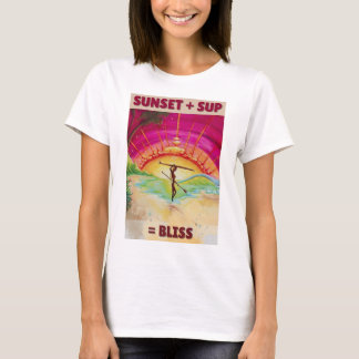Zonsondergang + SUP = GELUKZALIGHEID T-shirt