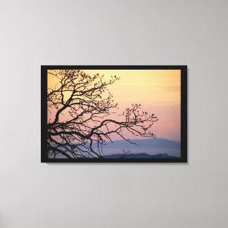 Zonsondergang Takken Silhouet door Sidharta Pascua Canvas Afdruk