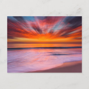 Zonsondergang Tamarack Beach Carlsbad, CA Briefkaart
