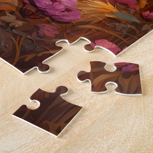 Zonsondergang Tarwe Veld Jigsaw Puzzel (Zijkant)