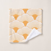 Zonsondergang, tonaal sinaasappel, betontextuur bad handdoek (Wasdoekje)