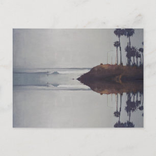 Zonsondergang Topanga Surf W/LosAngeles Logo Postk Briefkaart