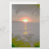 Zonsondergang tropisch landschap briefpapier (Voorkant / Achterkant)