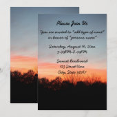 Zonsondergang Trouw Aankondiging Uitnodigingen (Voorkant / Achterkant)