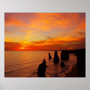 Zonsondergang, Twelve Apostles, Port Campbell Nati Poster