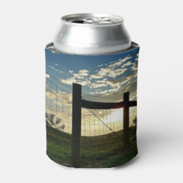 Zonsondergang van het land blikjeskoeler