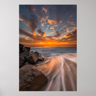 Zonsondergang vanaf Tamarach Beach Poster