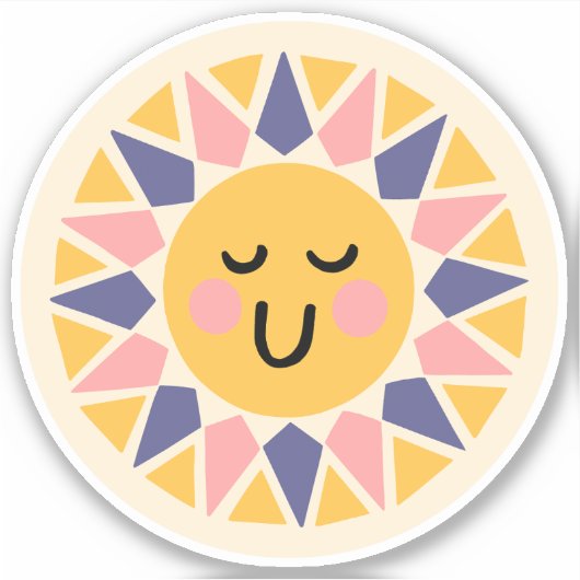 Zonsondergang Vinyl Sticker (Voorkant)