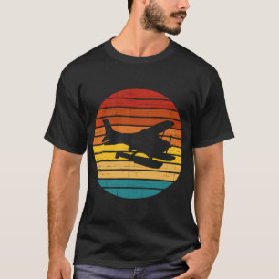 Zonsondergang Vliegtuig Vliegend Piloot Seaplane A T-shirt