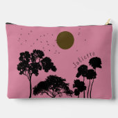 Zonsondergang vogels boom silhouetten aangepaste n etui (Achterkant)