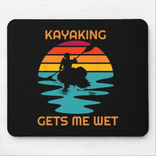 Zonsondergang Vrouwen Kayakken Maakt Me Nat Kayak Muismat