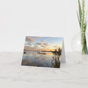 Zonsondergang Waterlandschap Bedankbrief Bedankkaart