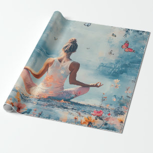 Zonsondergang Weide Meditatie met Vlinders (3) Cadeaupapier