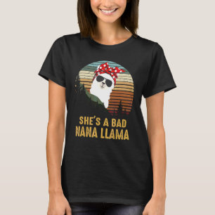  zonsondergang Ze is een slechte Nana Llama Moeder T-shirt