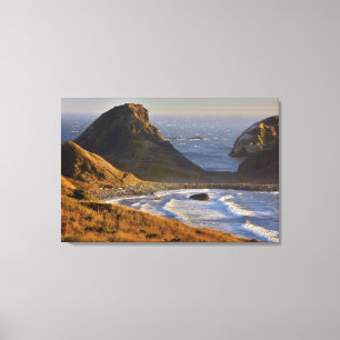 Zonsondergang, Zee Stapel, Sisters, Oregon Kust Canvas Afdruk