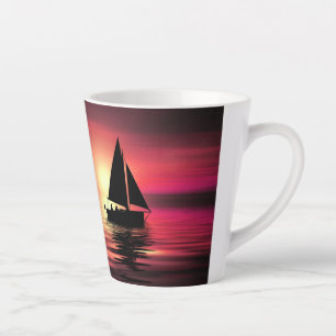 Zonsondergang, Zee, Zeilboot-39186 Latte Mok