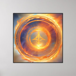 Zonsondergang Zegel van Achtergehouden Glorie Canvas Afdruk