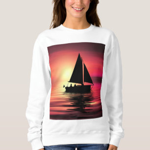 Zonsondergang, zeilboot in het Zee-39186 Trui