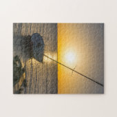 Zonsondergang Zeilboot Scheepswrak Golf Breeze FL Legpuzzel (Horizontaal)
