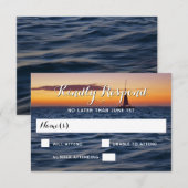 Zonsondergang Zeilvaart Moderne Zeevaart Trouw RSV RSVP Kaartje (Voorkant / Achterkant)