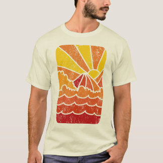 Zonsondergang zomer t-shirt