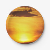 zonsondergang, zon, lucht, landschap, zonsopgang, papieren bordje (Voorkant)