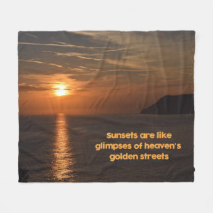 Zonsondergangen als de Glimpses van de Golden Stre Fleece Deken