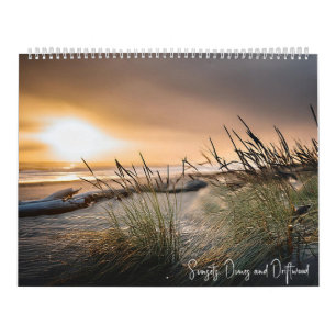 Zonsondergangen, duinen en drijfhout kalender
