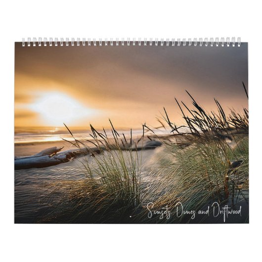 Zonsondergangen, duinen en drijfhout kalender (Hoes)