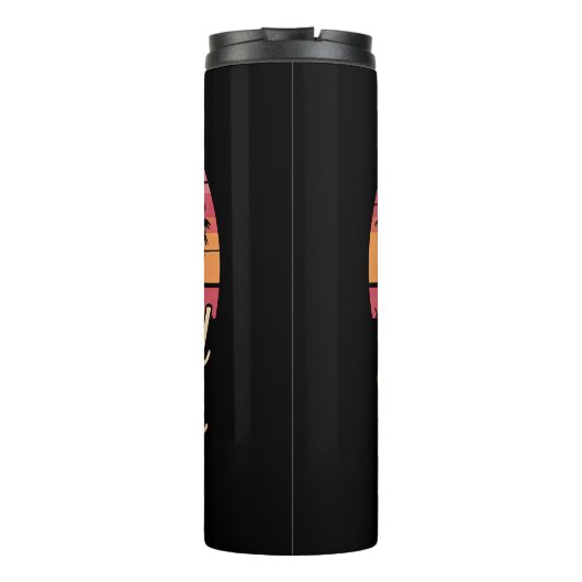 Zonsondergangen en palmbomen alstublieft" - Retro  Thermosbeker (Achterkant)