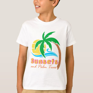 Zonsondergangen en palmbomen — zomerseizoen t-shirt