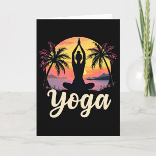 Zonsondergangen en yoga-meditatie - Namaste Vintag Kaart
